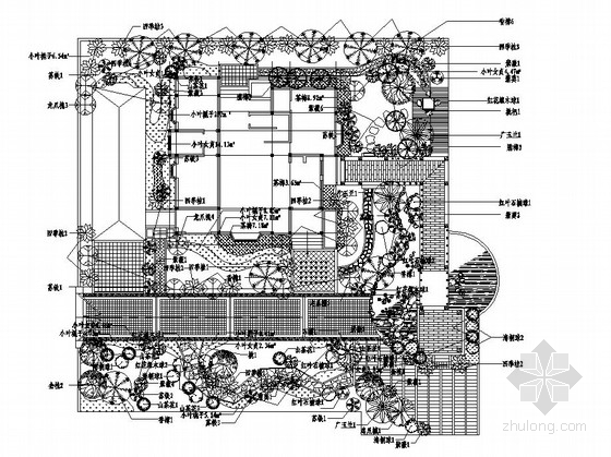 别墅庭院园林景观工程施工图